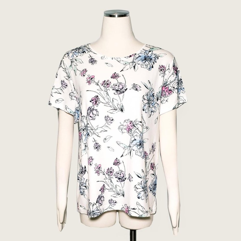 Croft&Barrow Floral Graphic Top NWOT